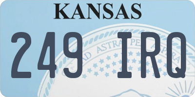 KS license plate 249IRQ