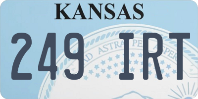 KS license plate 249IRT