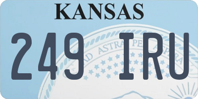 KS license plate 249IRU