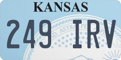 KS license plate 249IRV