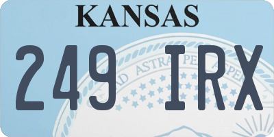 KS license plate 249IRX