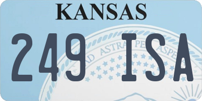 KS license plate 249ISA