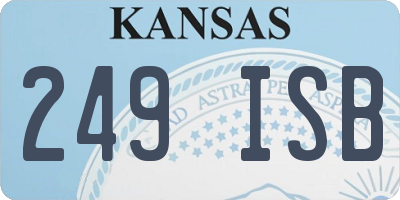 KS license plate 249ISB
