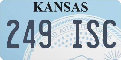 KS license plate 249ISC