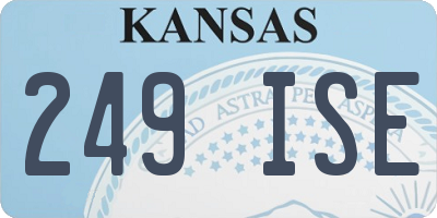 KS license plate 249ISE