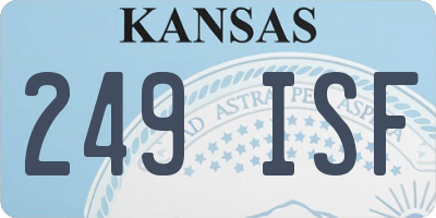 KS license plate 249ISF