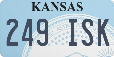 KS license plate 249ISK
