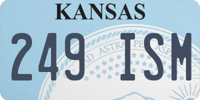 KS license plate 249ISM