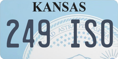 KS license plate 249ISO