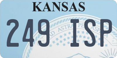 KS license plate 249ISP