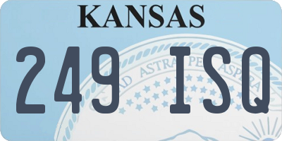 KS license plate 249ISQ