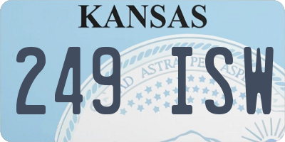 KS license plate 249ISW