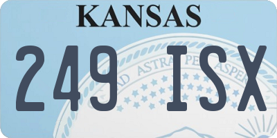 KS license plate 249ISX