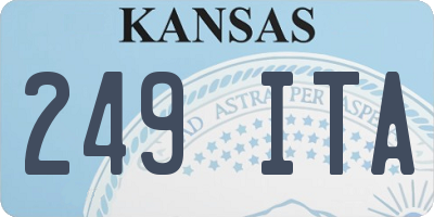 KS license plate 249ITA