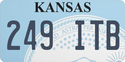 KS license plate 249ITB