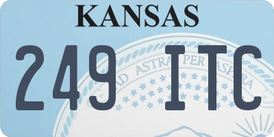 KS license plate 249ITC