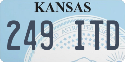KS license plate 249ITD