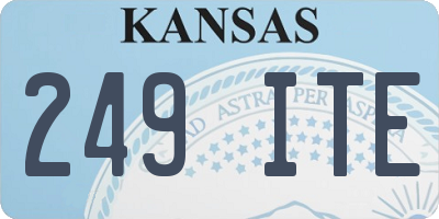KS license plate 249ITE