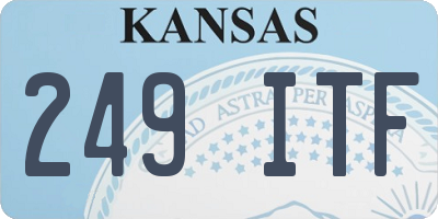 KS license plate 249ITF