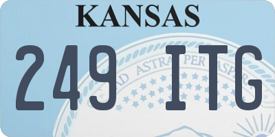 KS license plate 249ITG