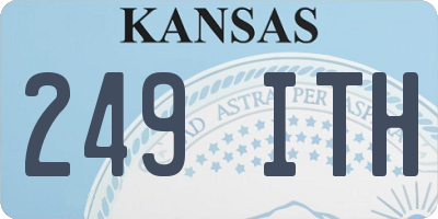 KS license plate 249ITH