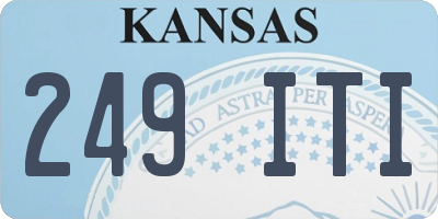 KS license plate 249ITI