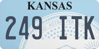 KS license plate 249ITK