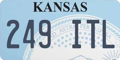 KS license plate 249ITL