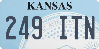 KS license plate 249ITN