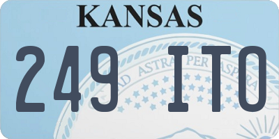 KS license plate 249ITO