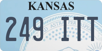 KS license plate 249ITT