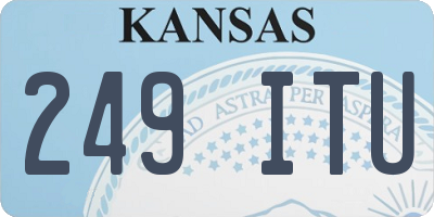 KS license plate 249ITU