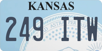 KS license plate 249ITW