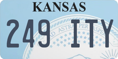 KS license plate 249ITY