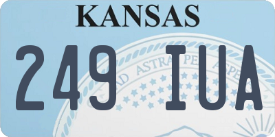 KS license plate 249IUA