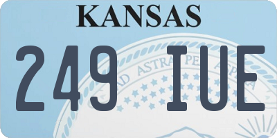 KS license plate 249IUE