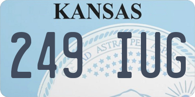 KS license plate 249IUG