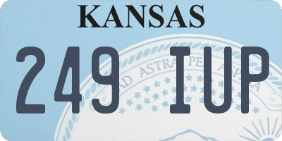 KS license plate 249IUP