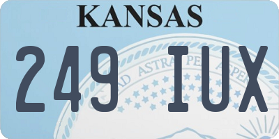 KS license plate 249IUX