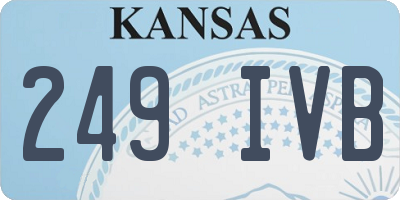 KS license plate 249IVB
