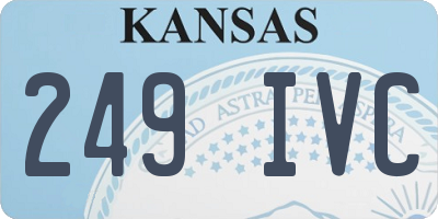 KS license plate 249IVC