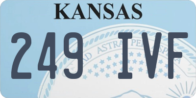 KS license plate 249IVF