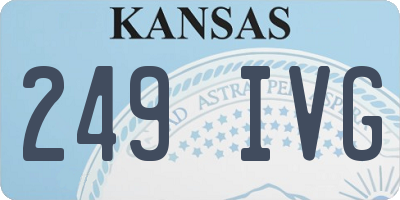 KS license plate 249IVG