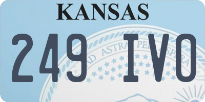 KS license plate 249IVO