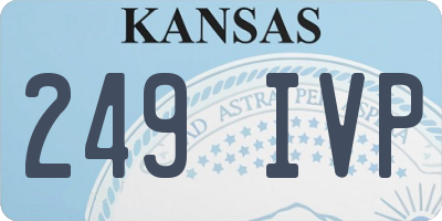 KS license plate 249IVP