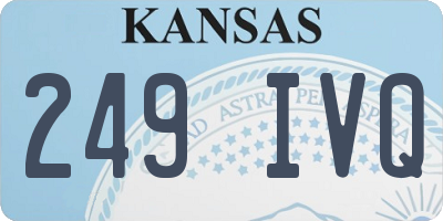 KS license plate 249IVQ