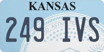 KS license plate 249IVS