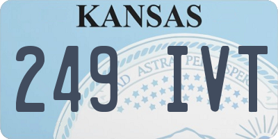 KS license plate 249IVT