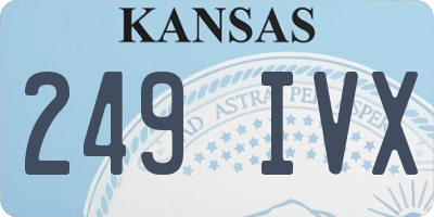 KS license plate 249IVX
