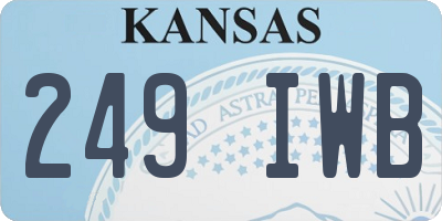 KS license plate 249IWB